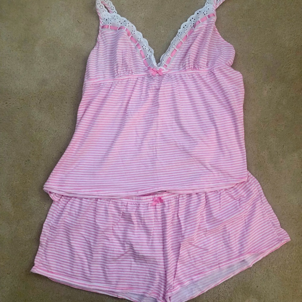 Victoria Secret’s Striped Pajama Short Set